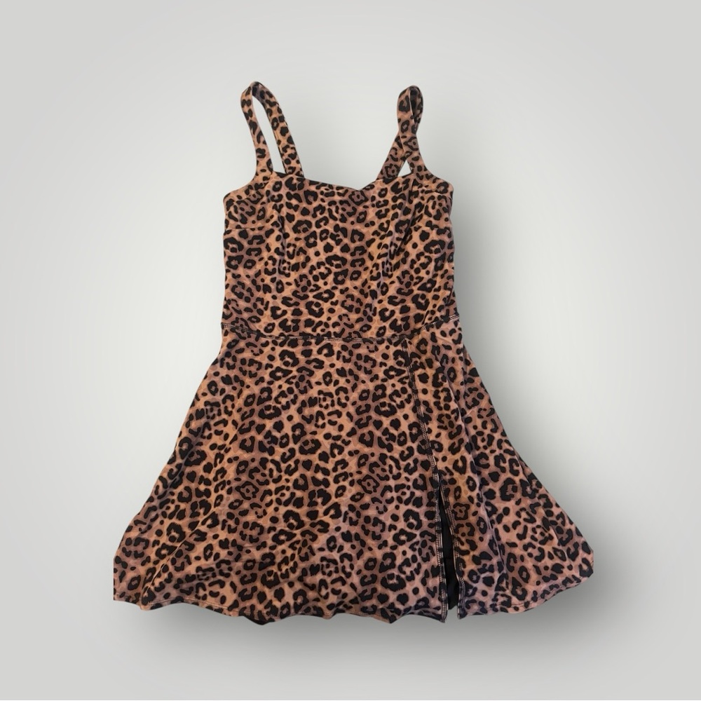 JoyLab Leopard Print Active Dress with built in shorts